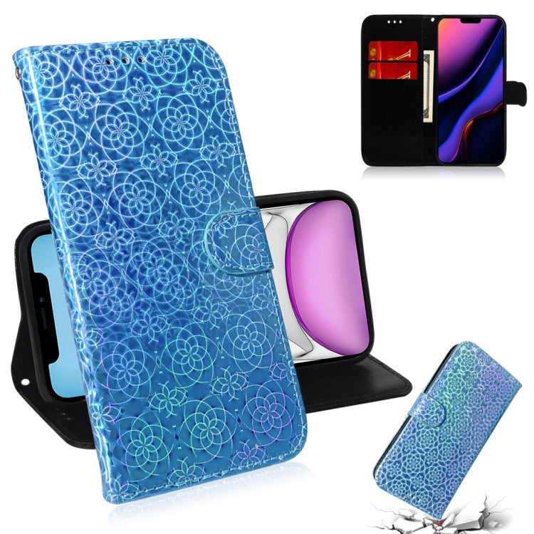For iPhone 11 Solid Color Colorful Magnetic Buckle Horizontal Flip PU Leather Case with Holder & Card Slots & Wallet & Lanyard
