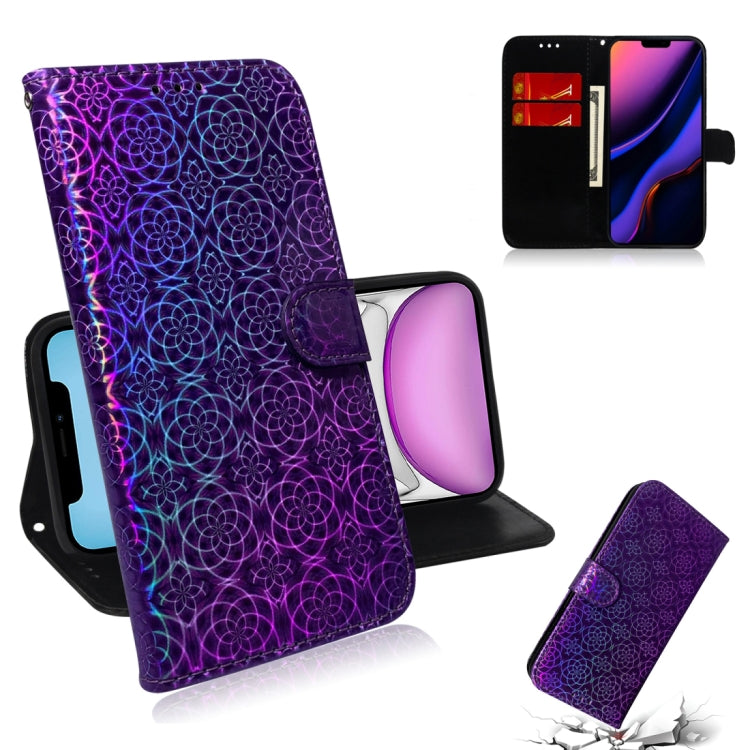 For iPhone 11 Solid Color Colorful Magnetic Buckle Horizontal Flip PU Leather Case with Holder & Card Slots & Wallet & Lanyard