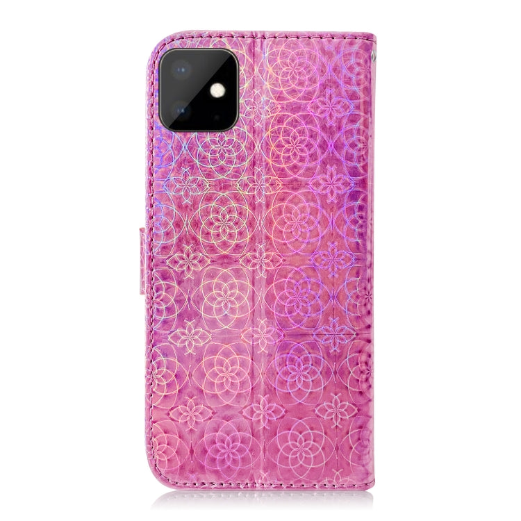 For iPhone 11 Solid Color Colorful Magnetic Buckle Horizontal Flip PU Leather Case with Holder & Card Slots & Wallet & Lanyard