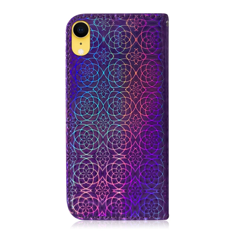 For iPhone XR Solid Color Colorful Magnetic Buckle Horizontal Flip PU Leather Case with Holder & Card Slots & Wallet & Lanyard