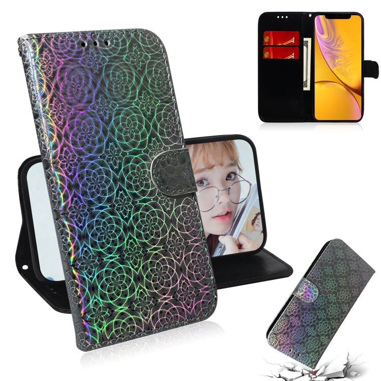 For iPhone XR Solid Color Colorful Magnetic Buckle Horizontal Flip PU Leather Case with Holder & Card Slots & Wallet & Lanyard
