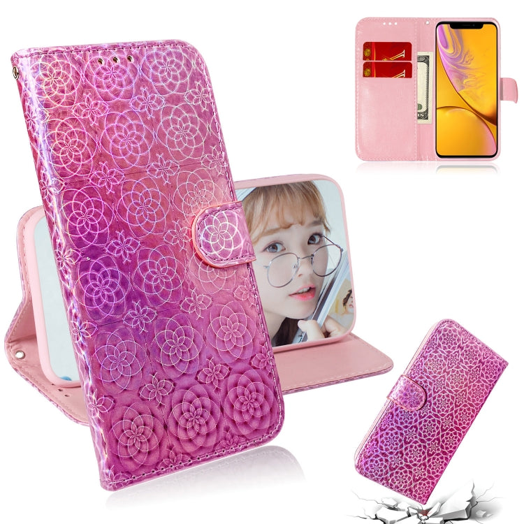 For iPhone XR Solid Color Colorful Magnetic Buckle Horizontal Flip PU Leather Case with Holder & Card Slots & Wallet & Lanyard