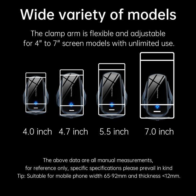 F3 Car Electric Infrared Sensor Wireless Charger Bracket