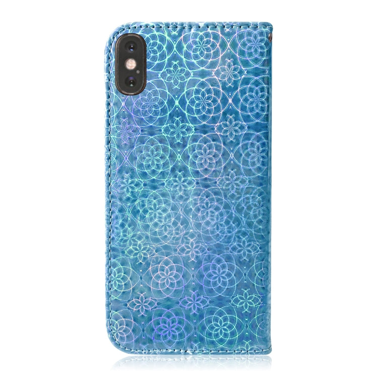 For iPhone XS Max Solid Color Colorful Magnetic Buckle Horizontal Flip PU Leather Case with Holder & Card Slots & Wallet & Lanyard