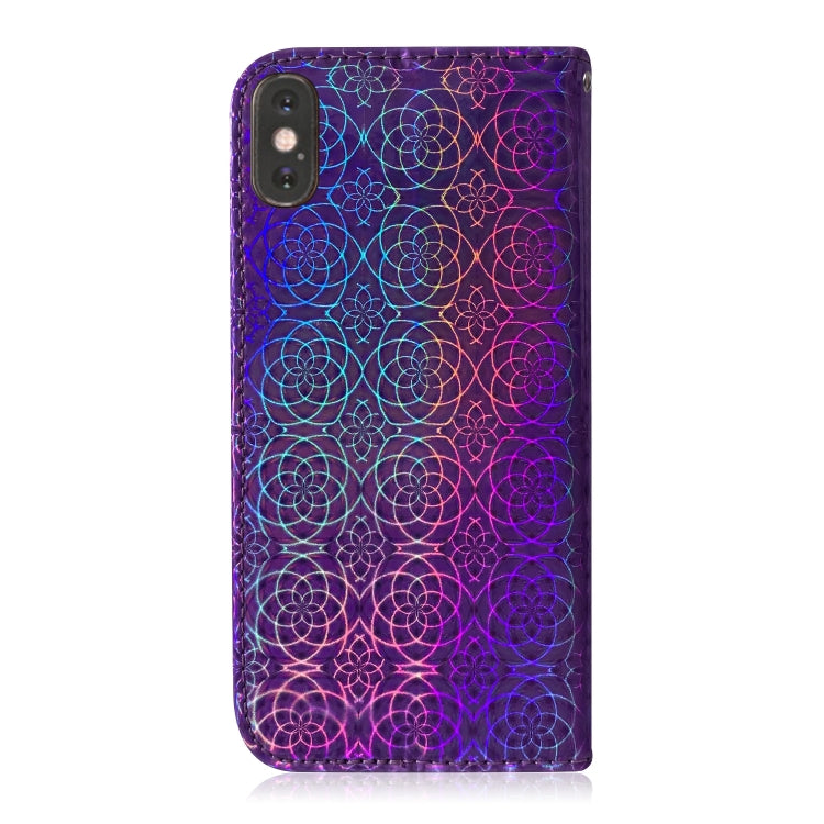 For iPhone XS Max Solid Color Colorful Magnetic Buckle Horizontal Flip PU Leather Case with Holder & Card Slots & Wallet & Lanyard