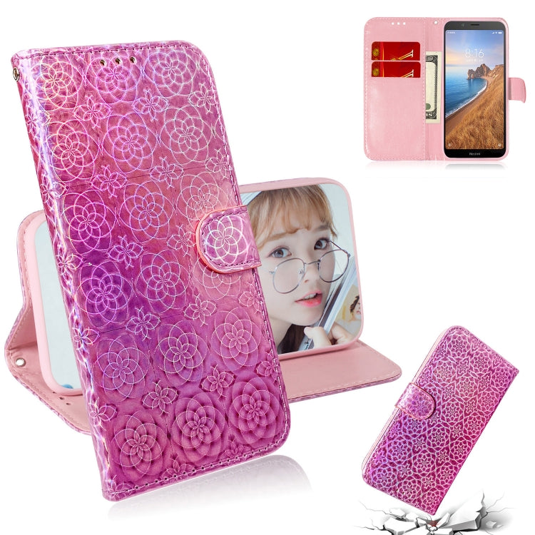 For Xiaomi Redmi 7A Solid Color Colorful Magnetic Buckle Horizontal Flip PU Leather Case with Holder & Card Slots & Wallet & Lanyard