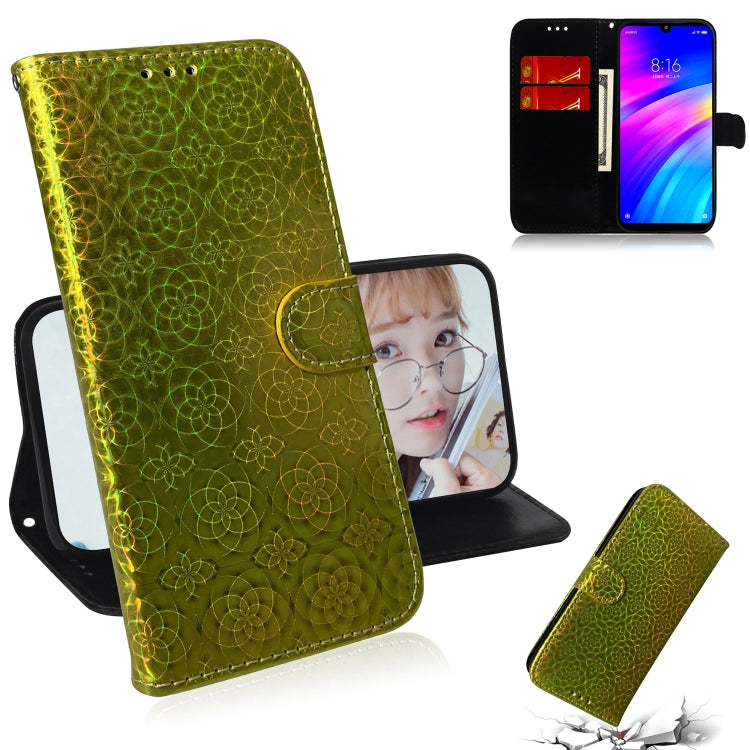 For Xiaomi Redmi 7 / Y3 Solid Color Colorful Magnetic Buckle Horizontal Flip PU Leather Case with Holder & Card Slots & Wallet & Lanyard