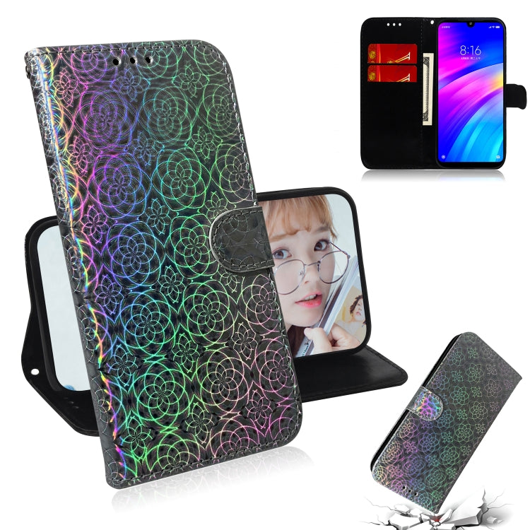 For Xiaomi Redmi 7 / Y3 Solid Color Colorful Magnetic Buckle Horizontal Flip PU Leather Case with Holder & Card Slots & Wallet & Lanyard