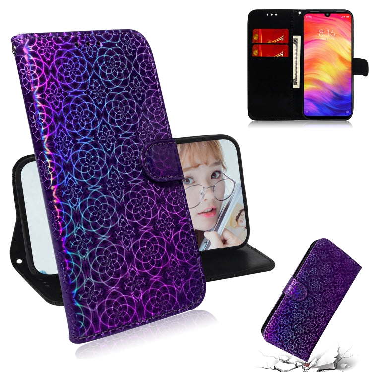 For Xiaomi Redmi Note 7 / 7S Solid Color Colorful Magnetic Buckle Horizontal Flip PU Leather Case with Holder & Card Slots & Wallet & Lanyard