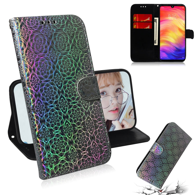 For Xiaomi Redmi Note 7 / 7S Solid Color Colorful Magnetic Buckle Horizontal Flip PU Leather Case with Holder & Card Slots & Wallet & Lanyard