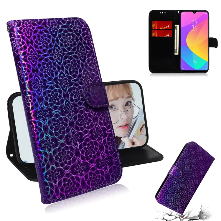 For Xiaomi Mi CC9 Solid Color Colorful Magnetic Buckle Horizontal Flip PU Leather Case with Holder & Card Slots & Wallet & Lanyard