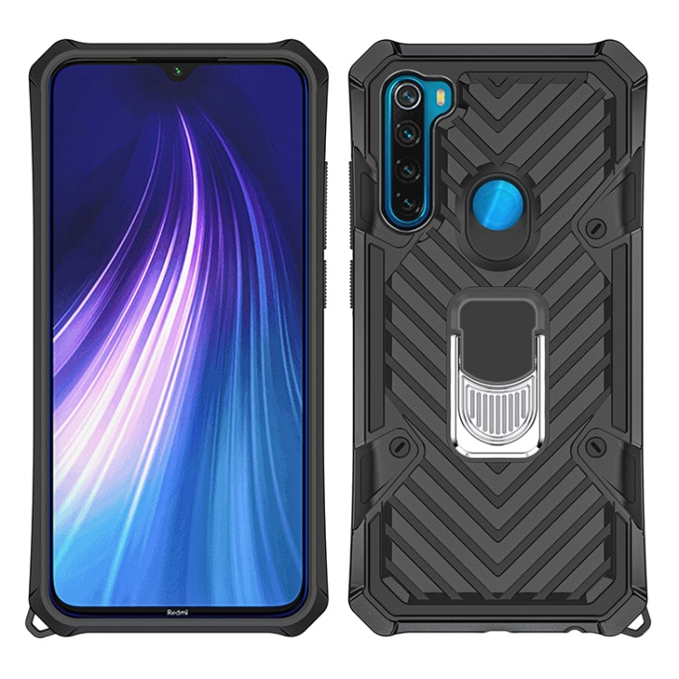 For Xiaomi Redmi Note 8 Cool Armor PC + TPU Shockproof Case with 360 Degree Rotation Ring Holder