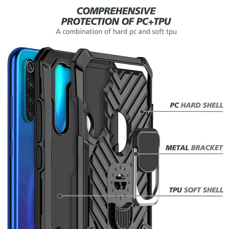 For Xiaomi Redmi Note 8 Cool Armor PC + TPU Shockproof Case with 360 Degree Rotation Ring Holder