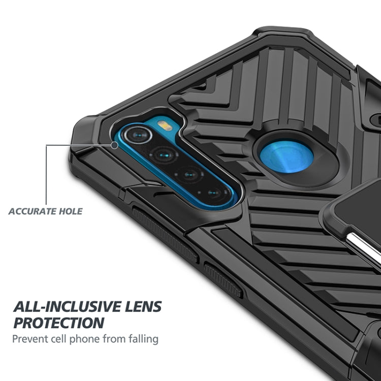 For Xiaomi Redmi Note 8 Cool Armor PC + TPU Shockproof Case with 360 Degree Rotation Ring Holder