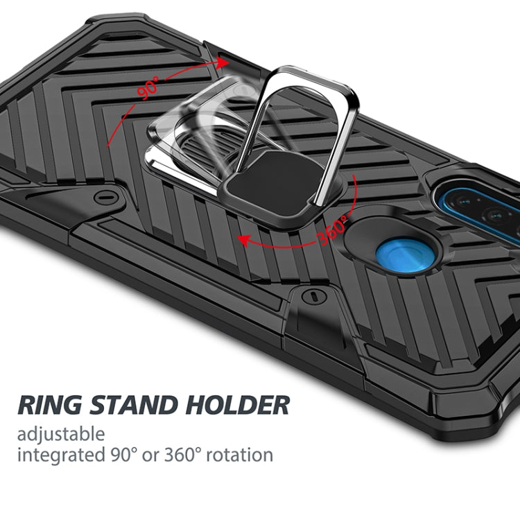 For Xiaomi Redmi Note 8 Cool Armor PC + TPU Shockproof Case with 360 Degree Rotation Ring Holder