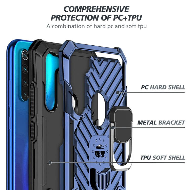 For Xiaomi Redmi Note 8 Cool Armor PC + TPU Shockproof Case with 360 Degree Rotation Ring Holder