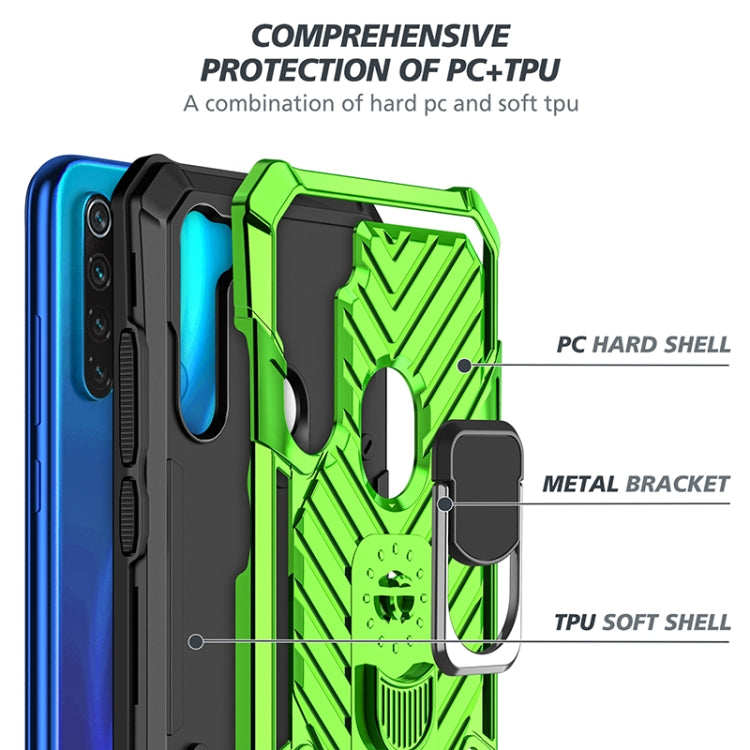 For Xiaomi Redmi Note 8 Cool Armor PC + TPU Shockproof Case with 360 Degree Rotation Ring Holder