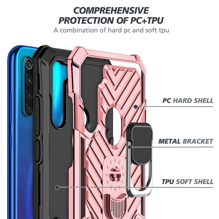 For Xiaomi Redmi Note 8 Cool Armor PC + TPU Shockproof Case with 360 Degree Rotation Ring Holder