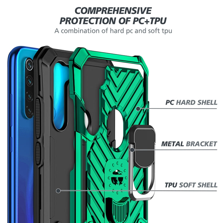 For Xiaomi Redmi Note 8 Cool Armor PC + TPU Shockproof Case with 360 Degree Rotation Ring Holder