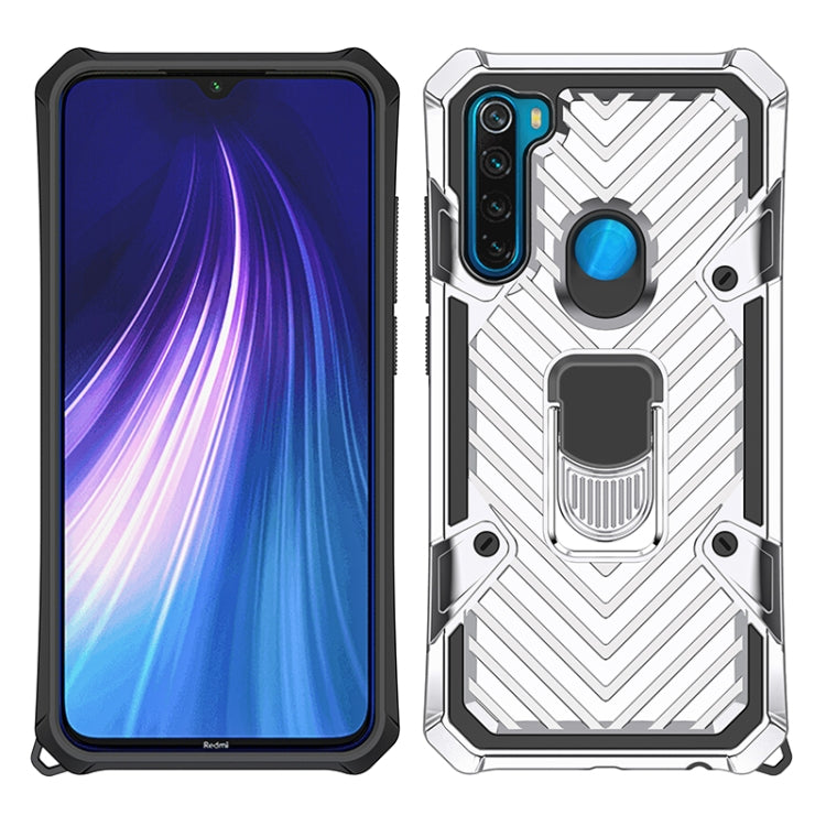 For Xiaomi Redmi Note 8 Cool Armor PC + TPU Shockproof Case with 360 Degree Rotation Ring Holder