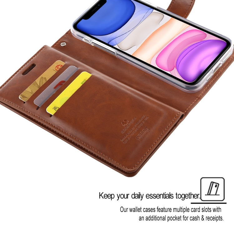 For iPhone 11 MERCURY GOOSPERY MANSOOR Horizontal Flip Leather Case with Holder & Card Slots & Wallet