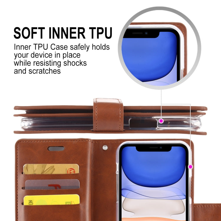 For iPhone 11 MERCURY GOOSPERY MANSOOR Horizontal Flip Leather Case with Holder & Card Slots & Wallet