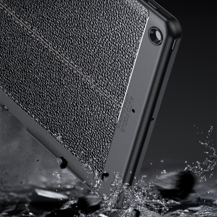 Lychee Peel Texture Horizontal Deformation Flip TPU Leather Case with Three-folding Holder & Sleep / Wake-up Function For iPad 10.2 2021 / 2020 / 2019 (2020)