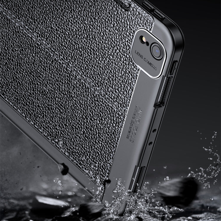 Lychee Peel Texture Horizontal Deformation Flip TPU Leather Case with Three-folding Holder & Sleep / Wake-up Function For iPad Pro 12.9 inch (2018)