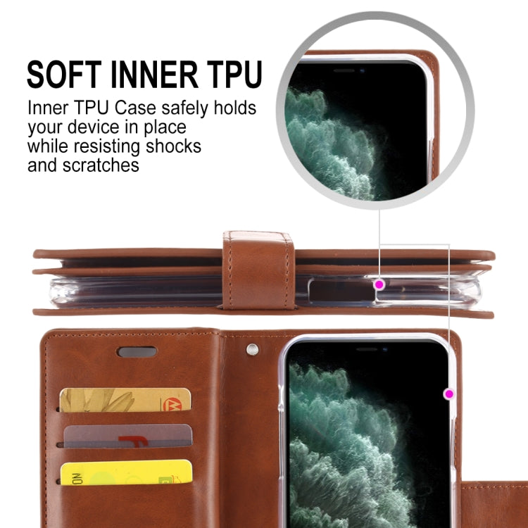 For iPhone 11 Pro Max MERCURY GOOSPERY MANSOOR 9 Card Slots Flip Leather Case