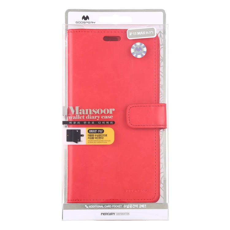 For iPhone 11 Pro Max MERCURY GOOSPERY MANSOOR 9 Card Slots Flip Leather Case