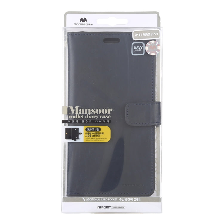 For iPhone 11 Pro Max MERCURY GOOSPERY MANSOOR 9 Card Slots Flip Leather Case