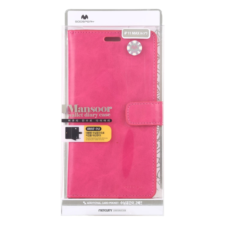 For iPhone 11 Pro Max MERCURY GOOSPERY MANSOOR 9 Card Slots Flip Leather Case
