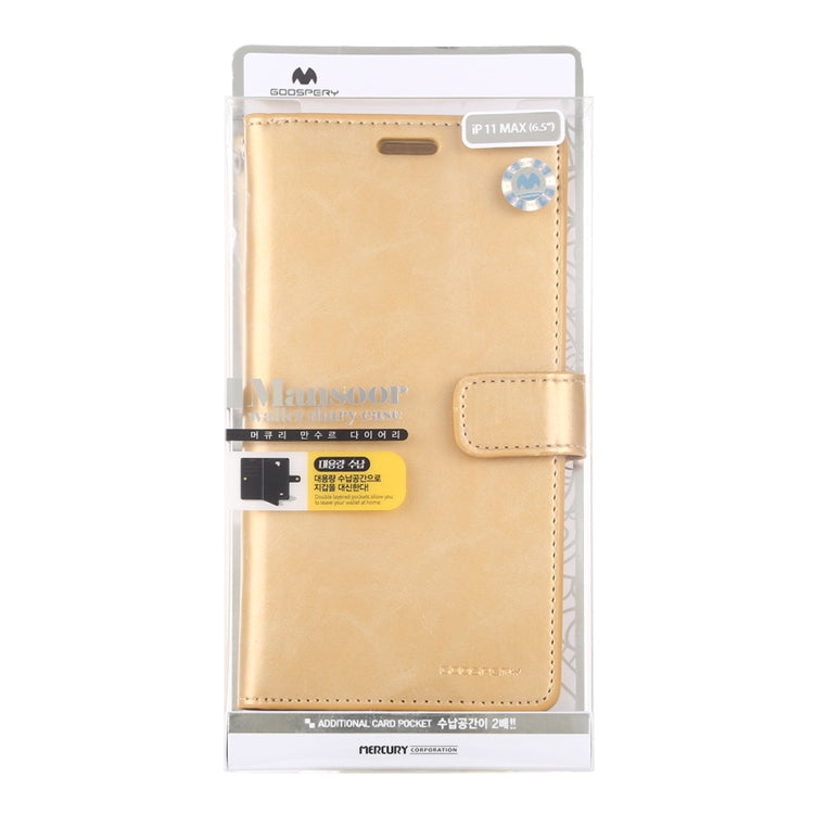 For iPhone 11 Pro Max MERCURY GOOSPERY MANSOOR 9 Card Slots Flip Leather Case