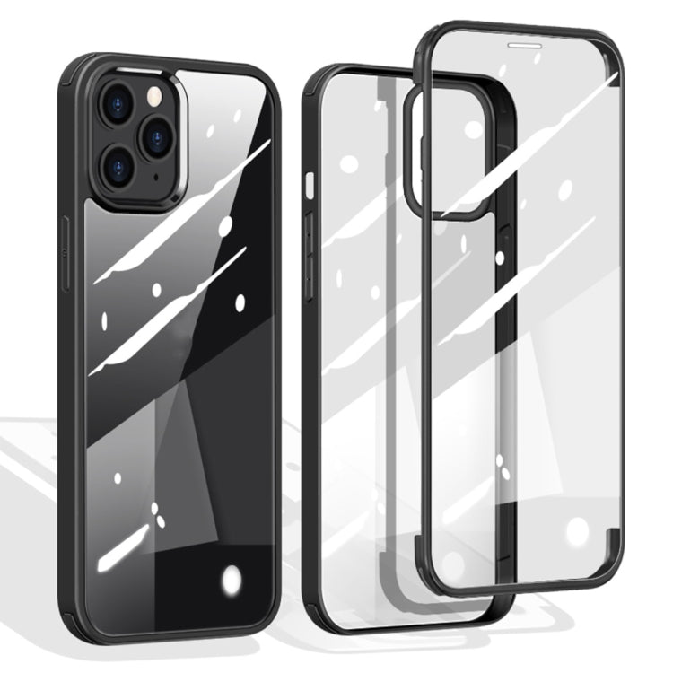 For iPhone 12 / 12 Pro Double-sided Plastic Glass Protective Case