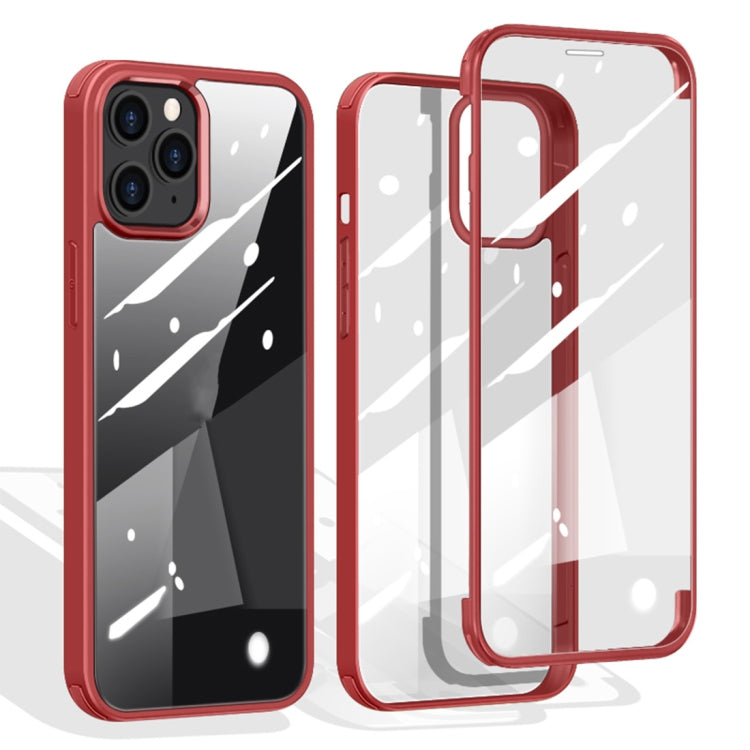 For iPhone 12 / 12 Pro Double-sided Plastic Glass Protective Case