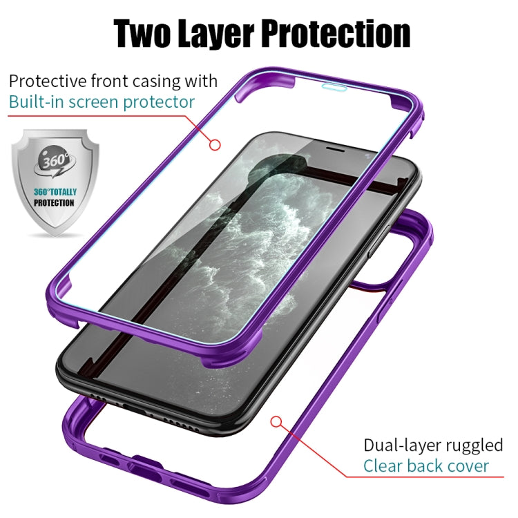 For iPhone 11 Pro Double-sided Plastic Glass Protective Case