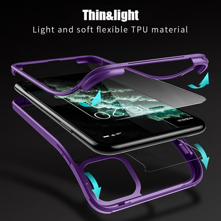 For iPhone 11 Pro Double-sided Plastic Glass Protective Case