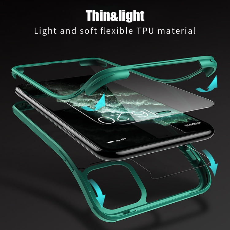For iPhone 11 Pro Max Double-sided Plastic Glass Protective Case
