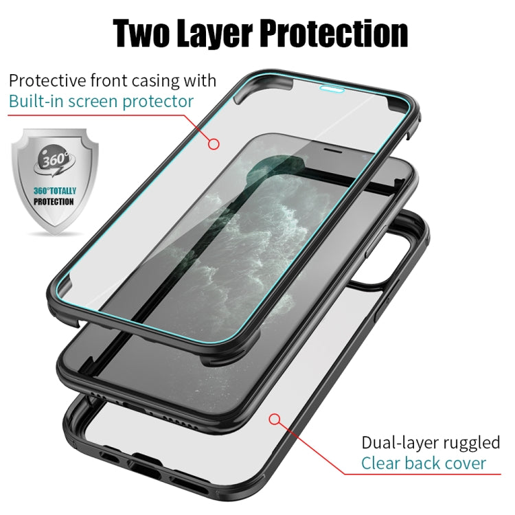 For iPhone 11 Pro Max Double-sided Plastic Glass Protective Case