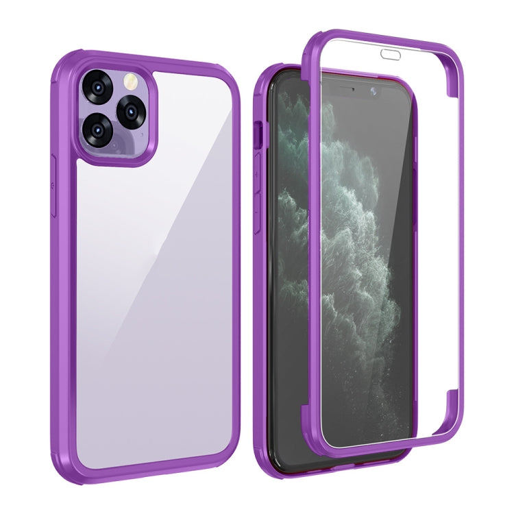 For iPhone 11 Pro Max Double-sided Plastic Glass Protective Case