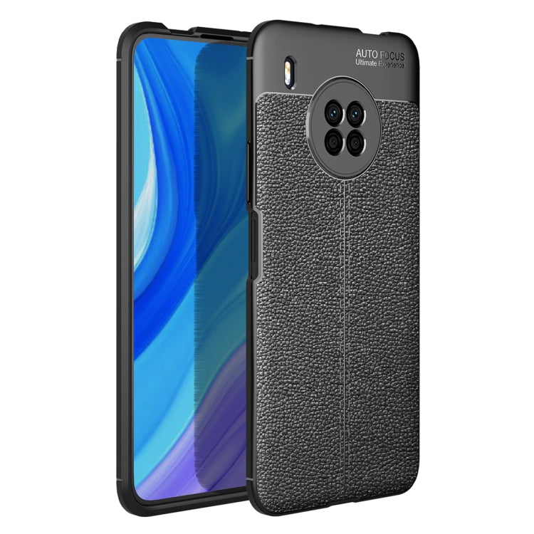 For Huawei Y9a Litchi Texture TPU Shockproof Case