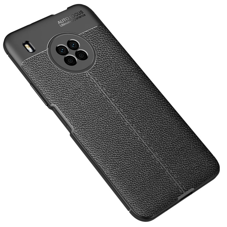 For Huawei Y9a Litchi Texture TPU Shockproof Case