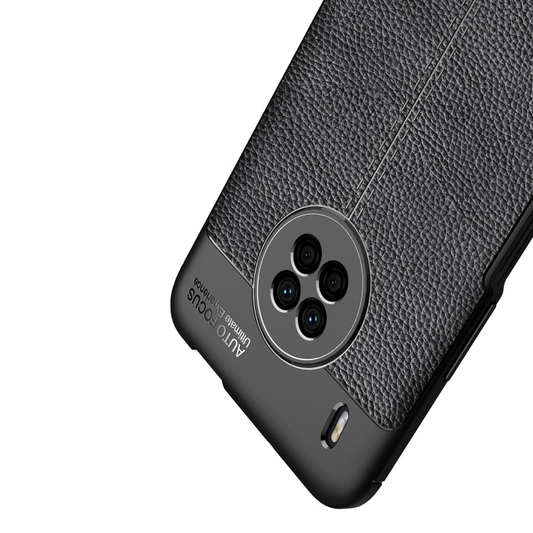 For Huawei Y9a Litchi Texture TPU Shockproof Case