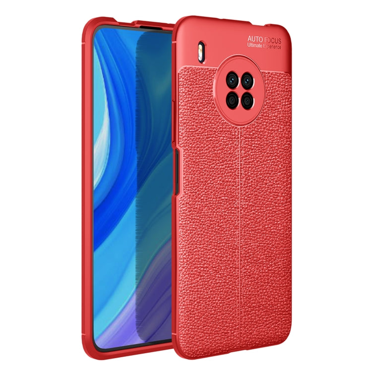 For Huawei Y9a Litchi Texture TPU Shockproof Case