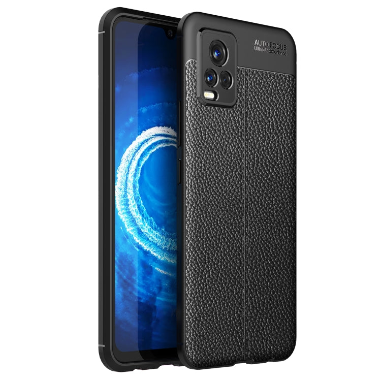 For Vivo V20 Litchi Texture TPU Shockproof Case
