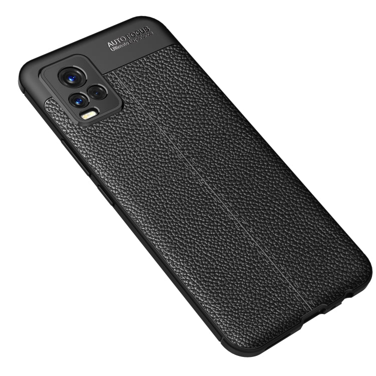 For Vivo V20 Litchi Texture TPU Shockproof Case
