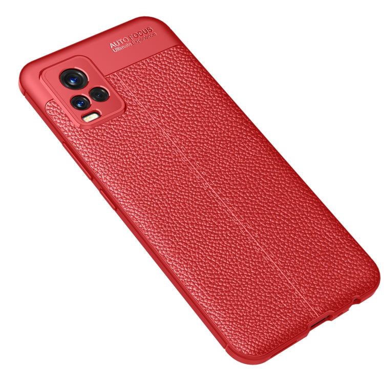 For Vivo V20 Litchi Texture TPU Shockproof Case