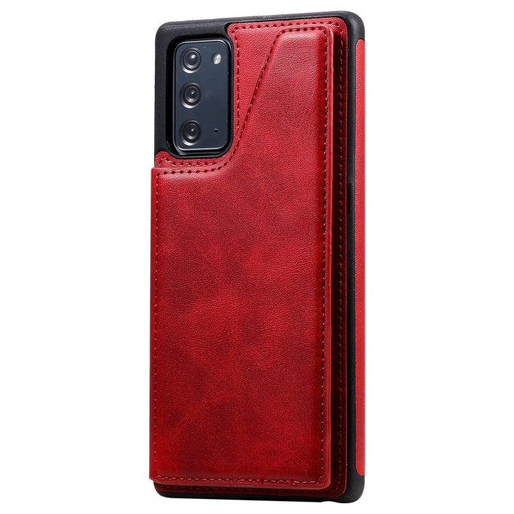 Shockproof Calf Texture Protective Case with Holder & Card Slots & Frame For Samsung Galaxy Note20