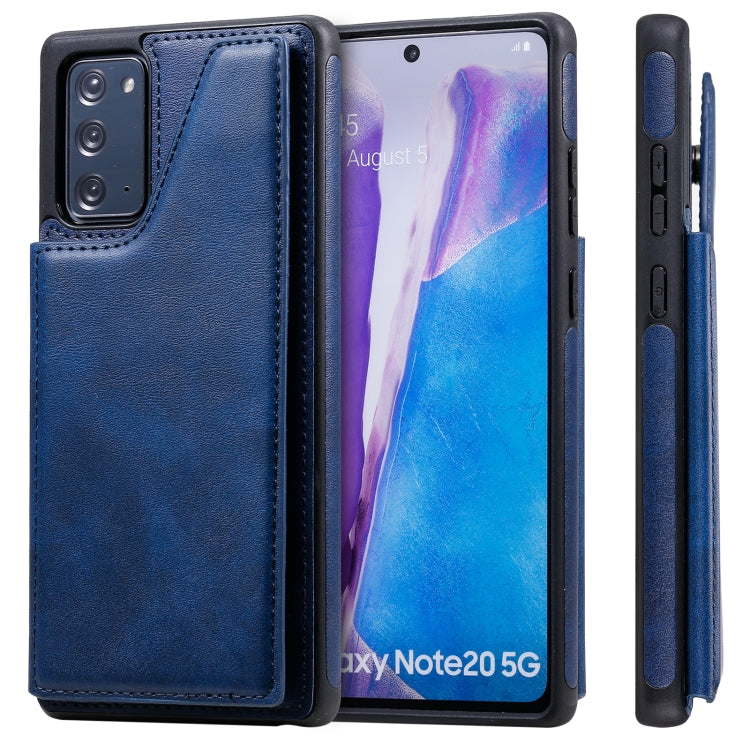 Shockproof Calf Texture Protective Case with Holder & Card Slots & Frame For Samsung Galaxy Note20