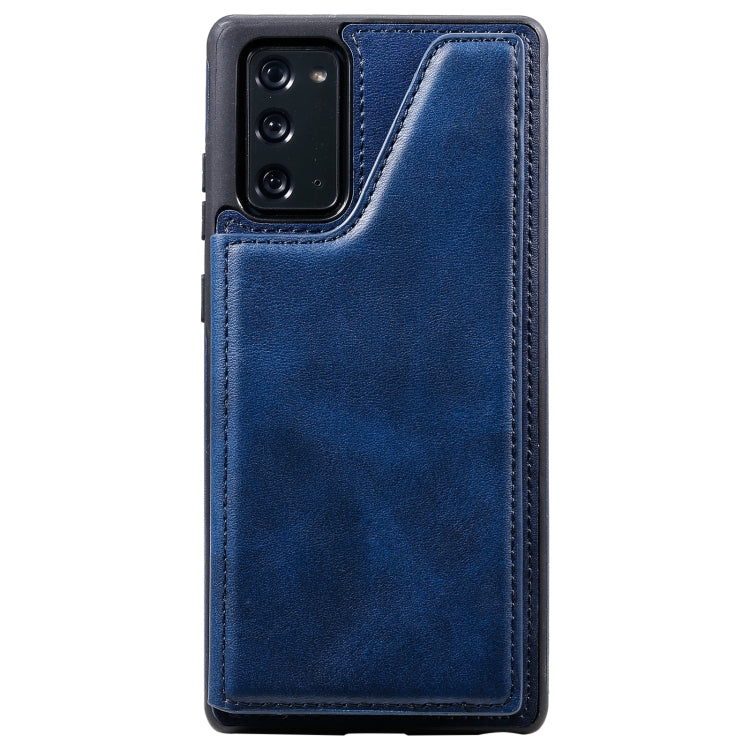 Shockproof Calf Texture Protective Case with Holder & Card Slots & Frame For Samsung Galaxy Note20